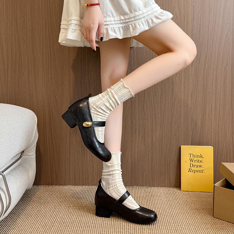 French Mary Jane Shoes Women's 2025 New Summer Shallows Fairy Style Gentle with Skirt Ballet Flat Shoes