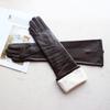 Long Leather Gloves for Women With Colorful Sheepskin Velvet Lining Fashionable Autumn and Winter Warm and Sunscreen Gloves