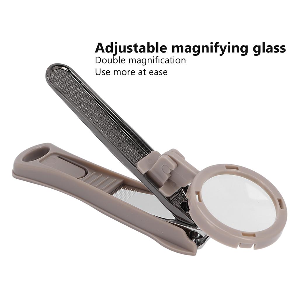 Nail Clipper Heavy Duty Portable Nail Cutter with Removable Magnifying Glass for Seniors