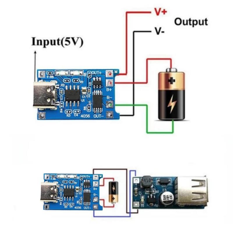 5PCS TP4056 18650 Lithium Battery Charging Board Module 5V With Overcharge Protection for DIY Electronics Projects