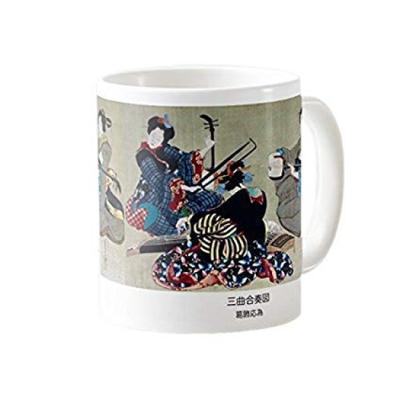 Caneca de foto Katsushika com caneca "Sankyoku Gassozu" de Oi (Série Ukiyo-e) (Uma legenda)