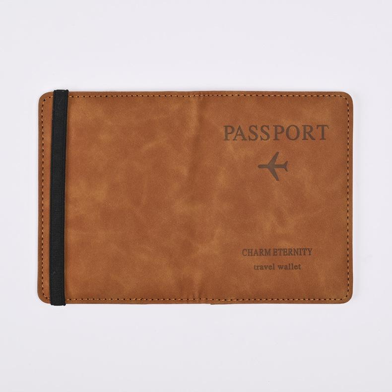 Retro Leather Passport Holder & Travel Organizer: Stylish Document, Boarding Pass, and Card Storage Case