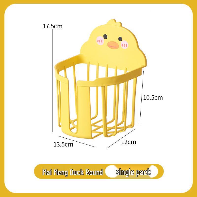 

Yellow Duck Wall-Mounted Tissue Box - Cute, Punch-Free Bathroom & Household Organizer