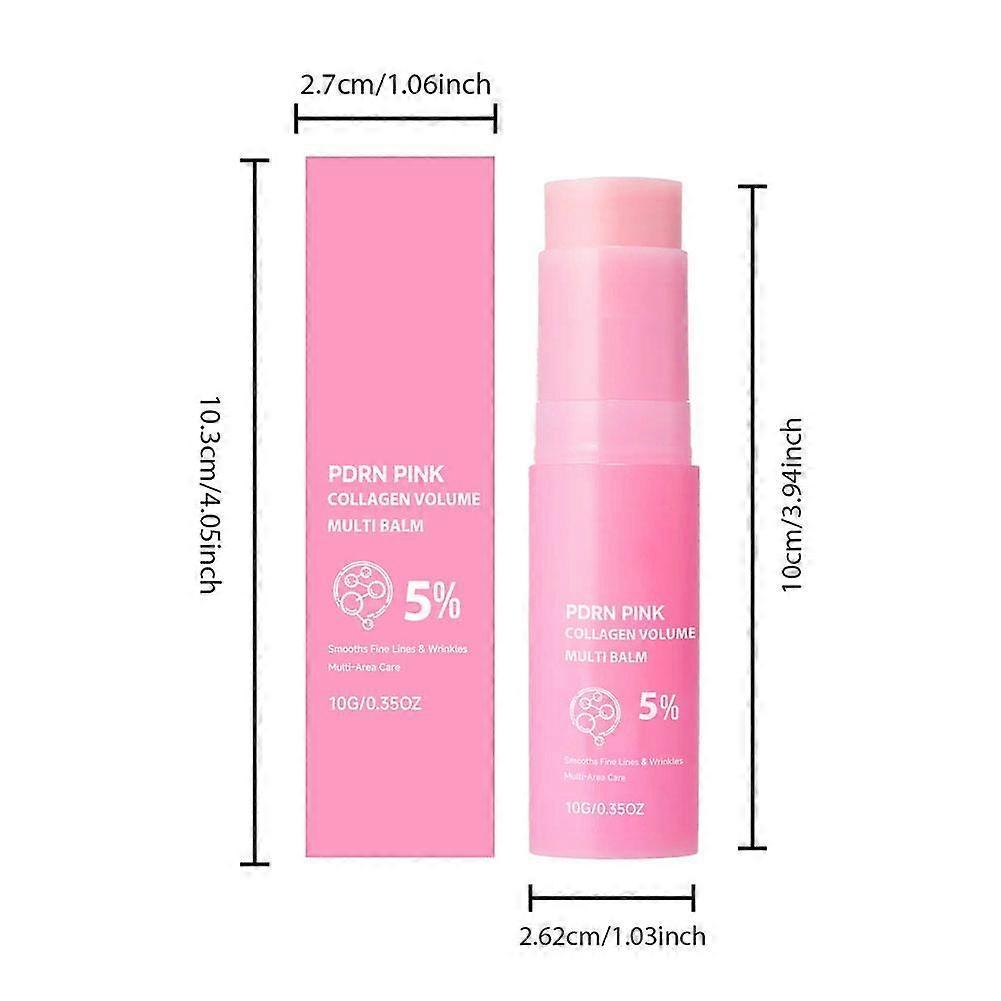 PDRN Pink Collagen Volume Multi Balm Stick Portable Hydration Glow Care Less