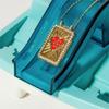 Chic Tarot Card Designs Necklace Adjustable Length Tarot Symbolic Card Pendant Necklace for Daily and Party Wear