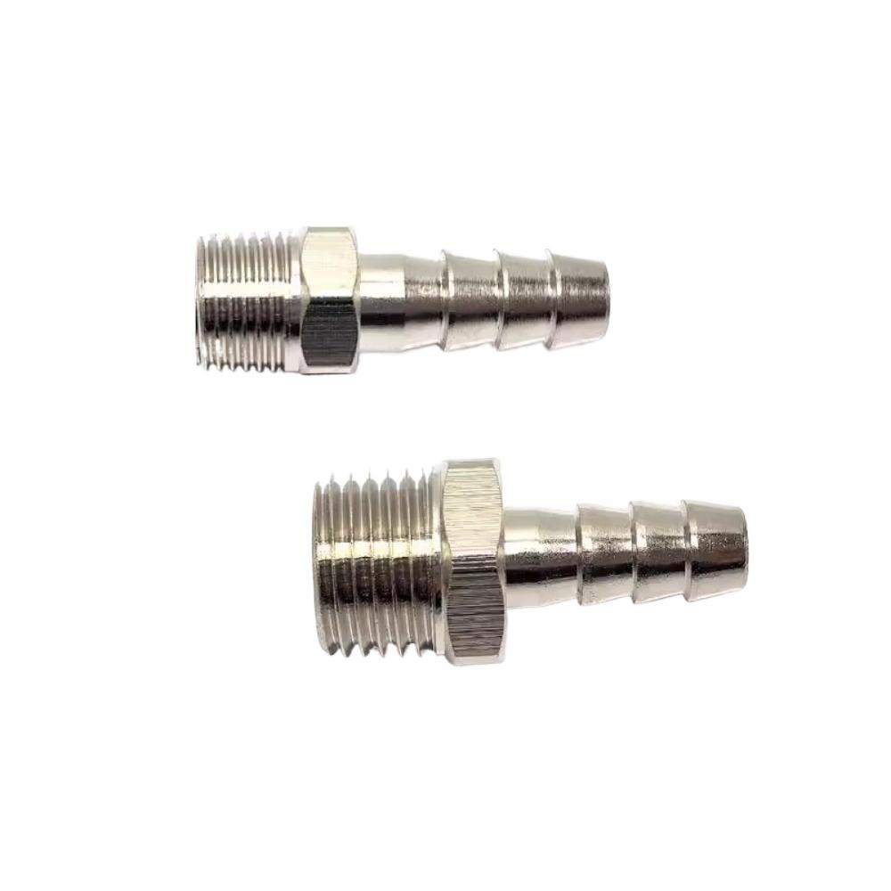 M3 M4 M5 M6 Metrisch Außengewinde 3/4/5/6 mm Schlauchtülle Messing Vernickelt Rohrverschraubung Verbinder Öl Schmierung