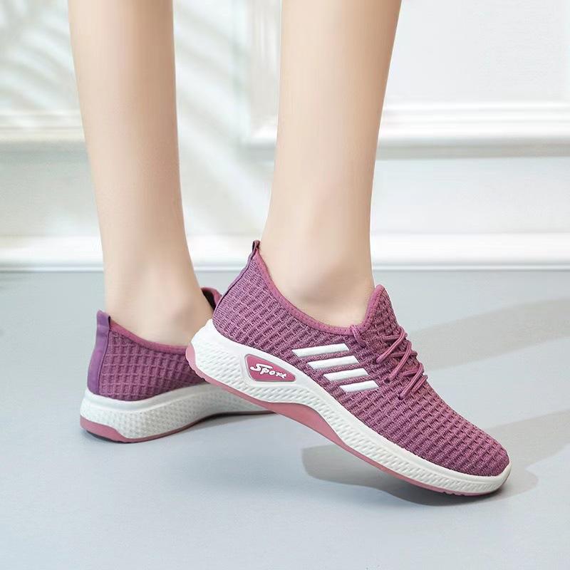 Spring and Autumn Versatile Breathable Flying Weaving Women's Comfortable Casual Trendy Shoes Women's Sneakers Running