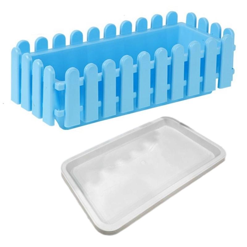 Exquisite Fence Shape Plant Pot Window Flower Box Outdoor Planter Box Planting Fencing Railing Decoration Accessories