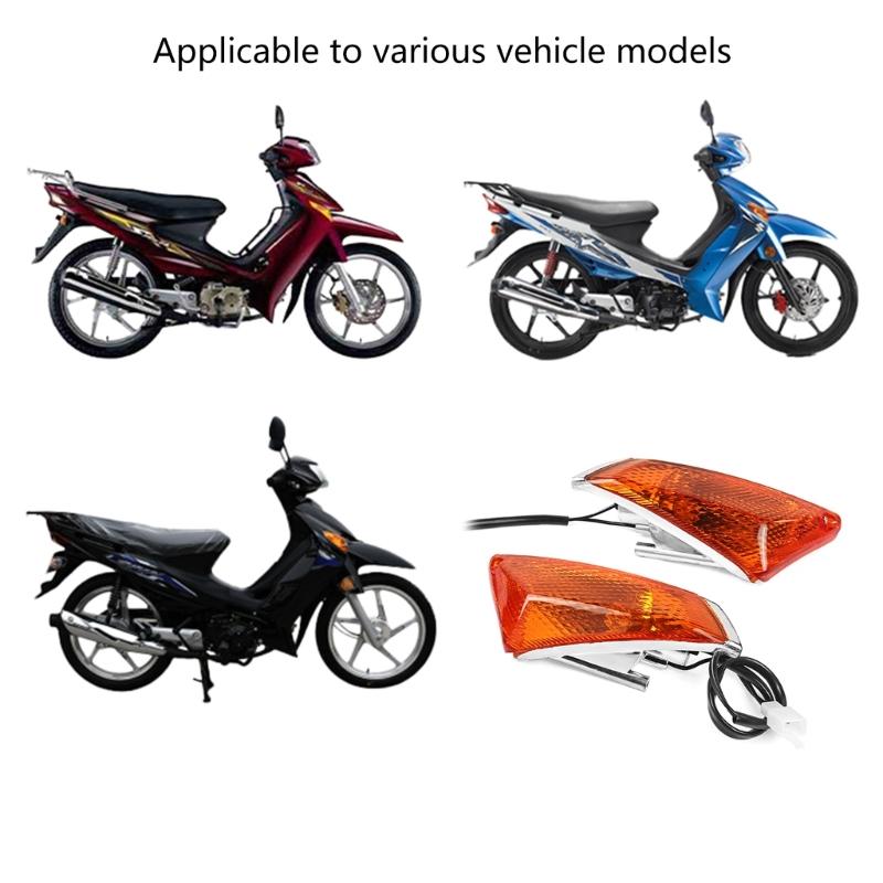 1 Pair Front/Rear Turn Signal Indicator Light Motorcycle LED Blinker Lamp for QS110-2 Turn Signal Indicator Waterproof