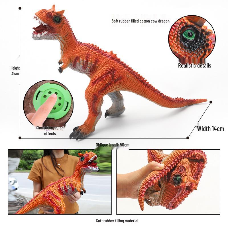 Large Soft Rubber Tyrannosaurus Rex Dinosaur Toy for Kids
