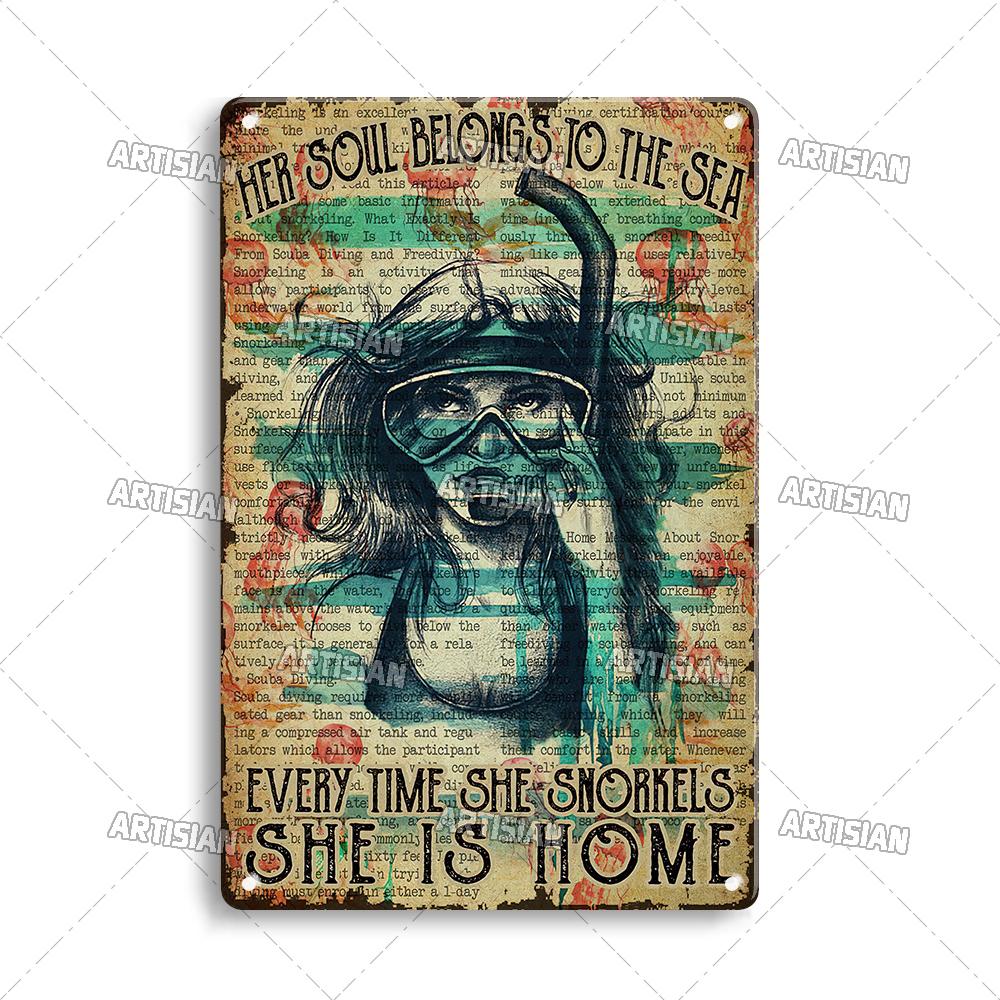 Artisian Sport Metallschild Schwimmen Blechschild Tauchen Dekoratives Poster Wanddeko Garage Bar Pub Club Hotel Café Küche Zuhause