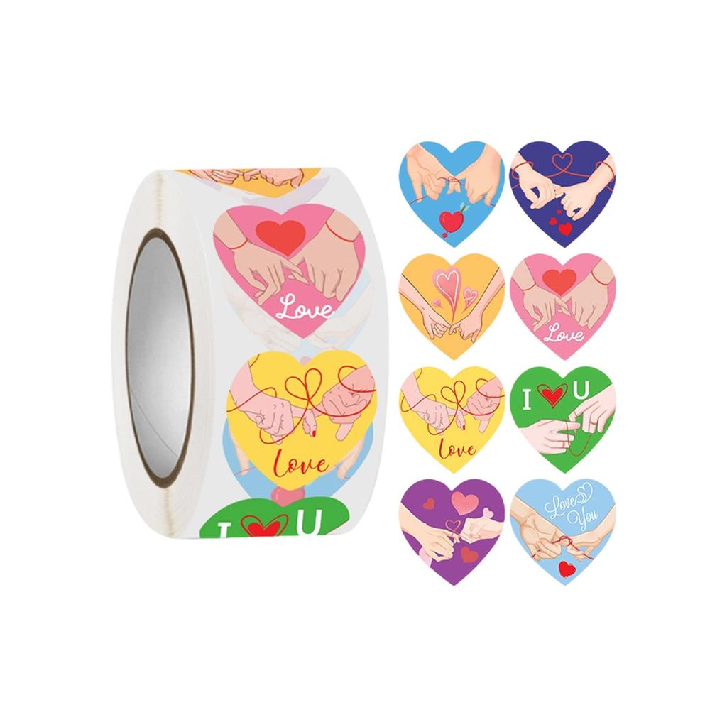 500pcs Heart Stickers , Cute Heart Stickers For Scrapbooking, Party Deco, Journal Planner