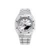 Casio Unisex Liquid Crystal,Analog Dual Display Series 48.5mm Silver Watch GA-2100FF-8A(Watch8--)