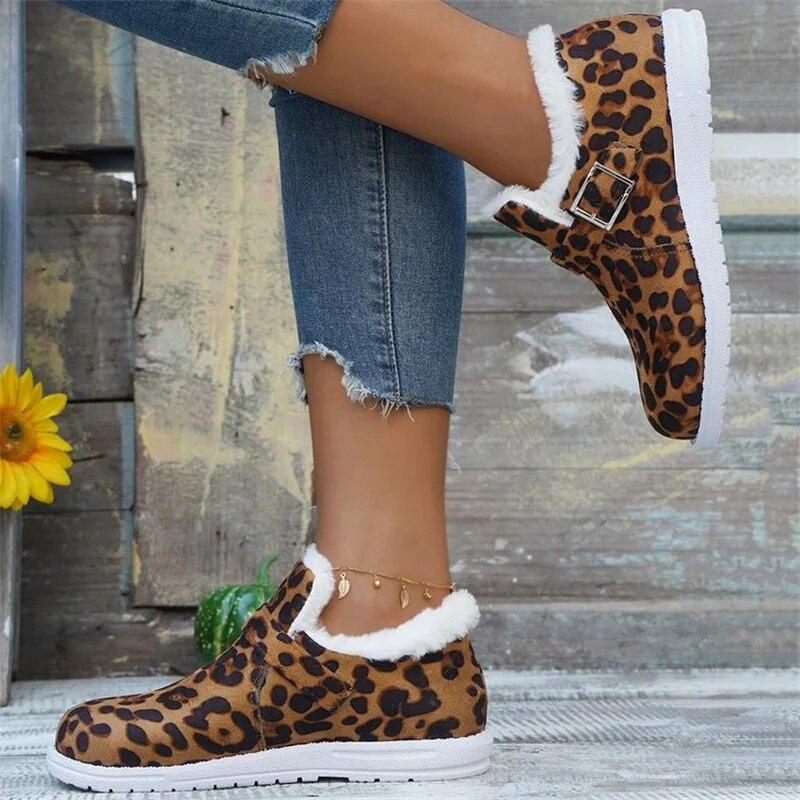 Fur Women Boots Winter Ankle Boots Flats Comforty Cotton Shoes for Women 2023 New Short Snow Boot Botas Mujer Plus Size 43