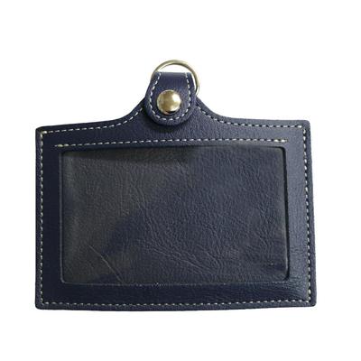 [HERBE] Water-resistant, Easy-to-clean Synthetic Leather Double-sided Pass caseID Holderemployee ID Holder, Leather-like Finish, Made In Japan, Navy.