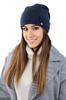 Maruna Woolen Women' Hat with Delicate Decoration, Navy Blue Turquoise Color