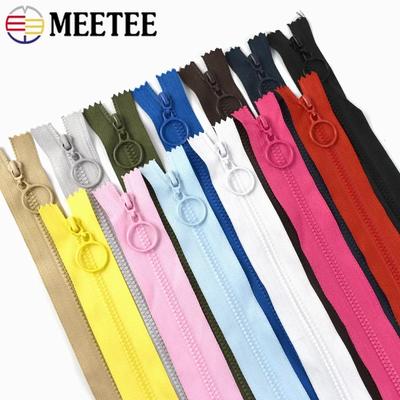 5/10/20Pcs Meetee 25/60cm 3# Resin Zippers Close/Open End Zipper for Clothes Bags Ring Puller Zip Garment Sewing Accessories