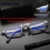 Metal Folding Screwless Reading Glasses Anti-blue Light Portable Fashionable Men's and Women's Reading Eyeglasses
