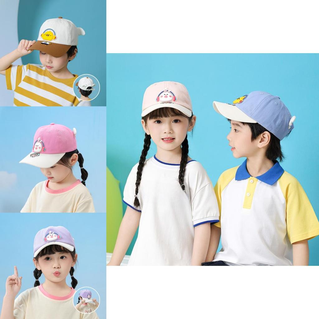 Cartoon Animal Baseball Cap For Kids Sun Protection Breathable Cotton Summer Outdoor