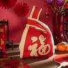 2026 Horse Year Cartoon Mascot Pony Knitted Gift Bag Handheld Candy Bag Knot Wrist Bag Cute Tote Bag Reusable Shopping Bags