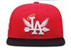 Sproutsy Men's Baseball Cap, Flat Visor, Street Style, Unisex, LA Design (Red + Black)