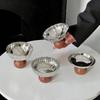Food Grade Stainless Steel Dessert Bowl Retro Style Fruit Plate Dessert Salad Goblet High Footed Ice Cream Cup Restaurant