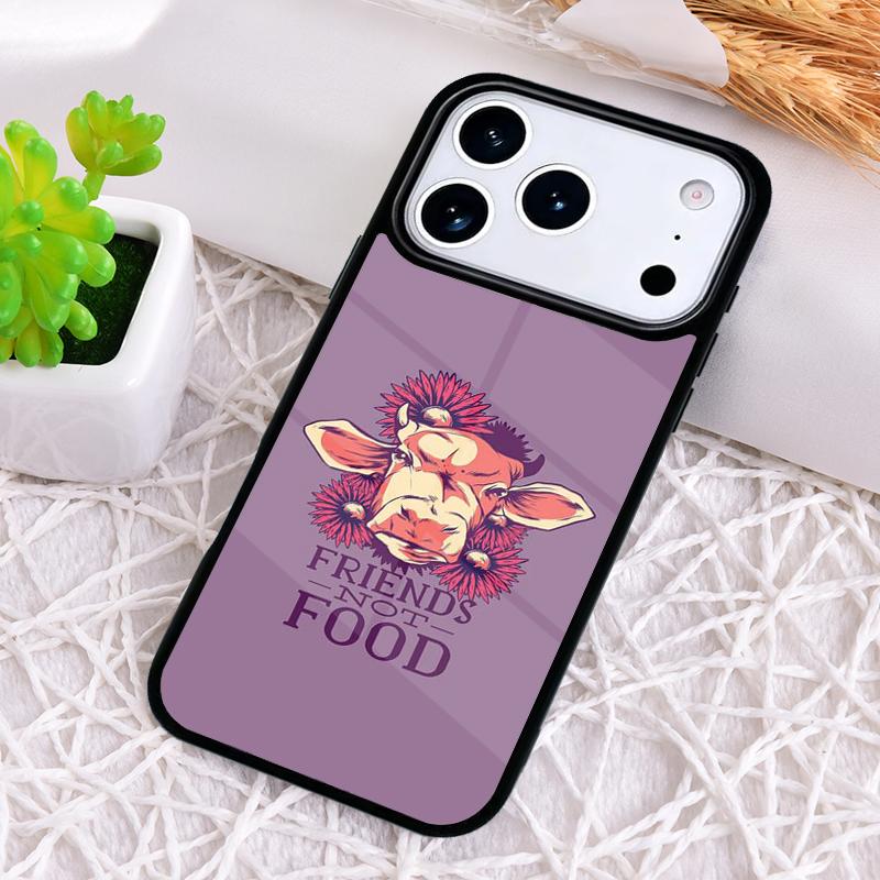 Vegan Friends Not Food Shockproof Phone Case for iPhone 17 Air 16e 15 11 12 14 13 Pro Max Cover Coque