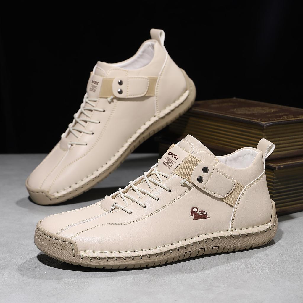 Hot Selling Plus Size Men's and Women's Mid Top Martin Boots Outdoor Casual Shoes Workwear Stitching Men's Shoes 9880