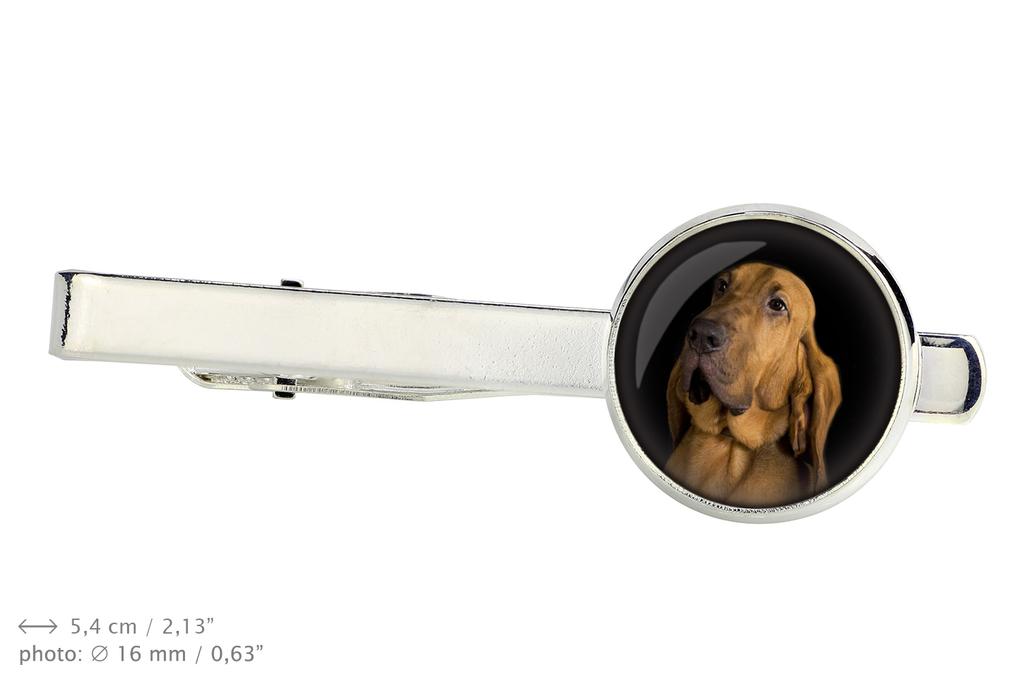 Bloodhound, St. Hubert Hound, Sleuth-hound - cufflinks and tie with your photo, a suit decoration, men's jewelry from the Art-Dog brand.