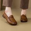 Mom shoes spring and autumn 2025 new soft leather soft sole soft surface single shoes comfortable leather shoes middle-aged and elderly one-pedal w
