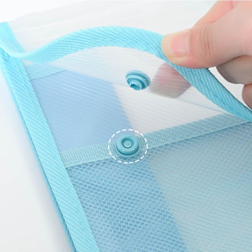 Visible Kids Document Bag Button Function Student Tote Bag Test Paper Storage Bag Travel