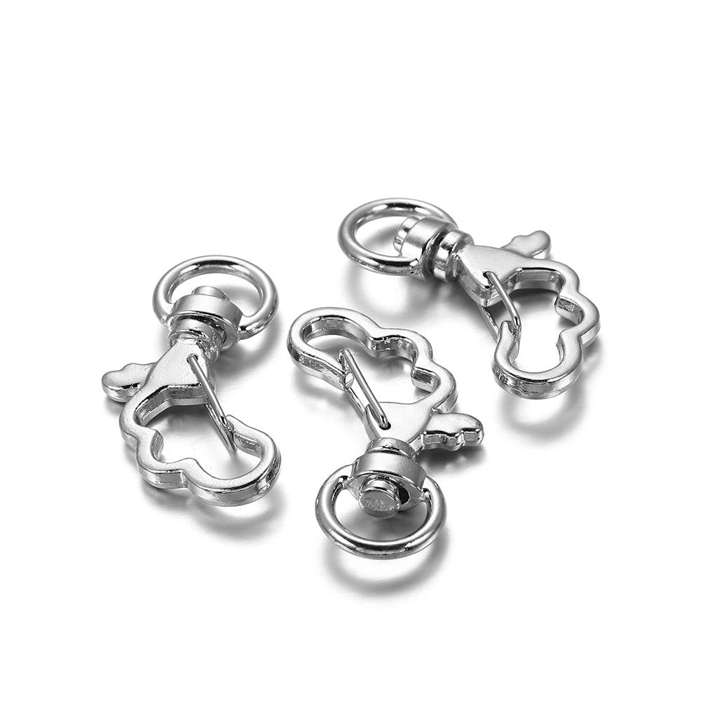 10pcs Cat Heart Snap Hook Trigger Clips Buckles for Keychain Lobster Lobster Clasp Hooks for Key Ring Clasp Jewelry Accessories