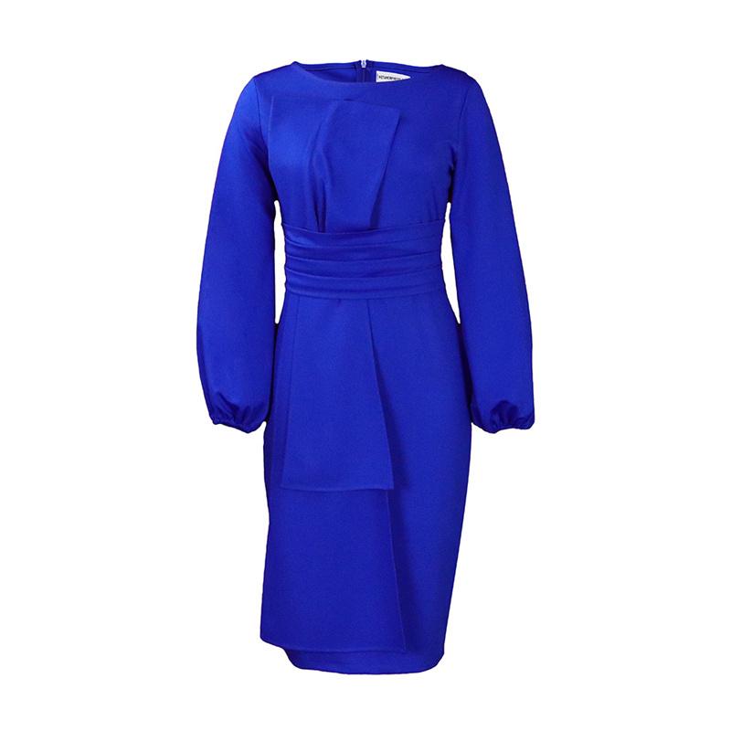 Sheath Business Women's Clothing Ol Temperament Size Dress Plus Solid Color