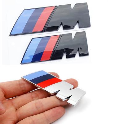 EEEE-1pcs ABS Car Fender Side Emblem Rear Trunk Badge M Logo Sticker For M M3 M5 M6 E46 E90 F30 X1 X3 X5 X7 Accessories