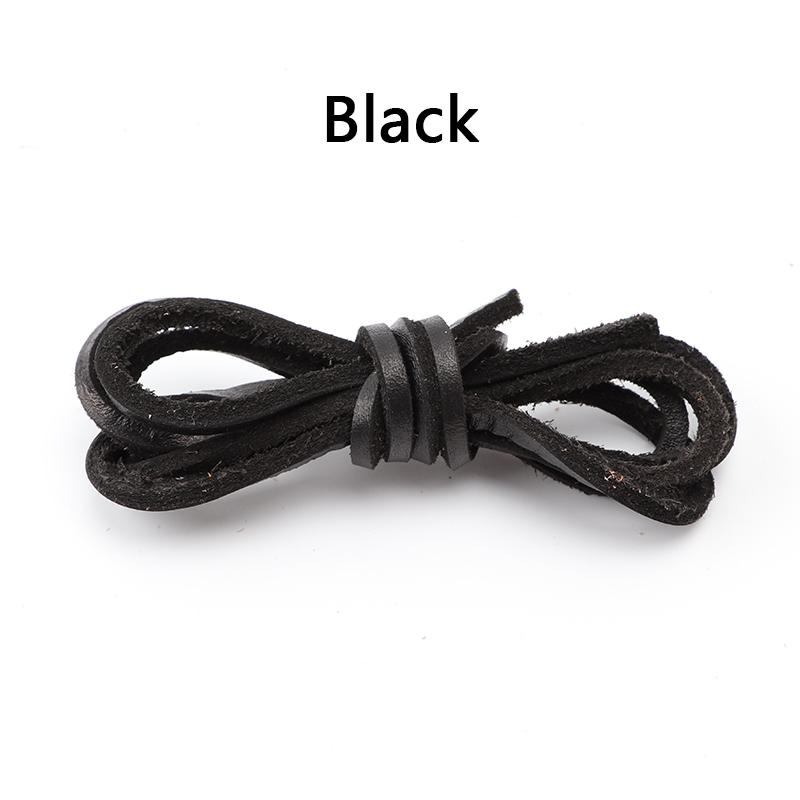 New High Quality Flat Shoelaces Solid Leather Shoe Laces Classic Multicolor Leisure Shoe Lace Outdoor Unisex Boots Shoelace