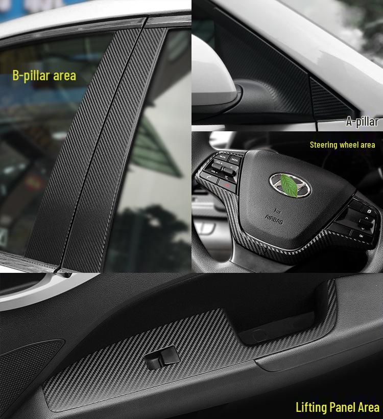 Hyundai Elantra 16-20 Carbon Fiber Gear Shift Protective Film