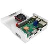 Metallkabinett Kjøleribbe Støvtett Chassis Hovedkortdeler for Raspberry Pi 3 Modell b
