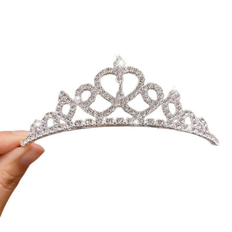 Brilliant Rhinestone Princess Crown Hair Accessories High End Adult Ceremony Birthday Headband Girls Exquisite Headband