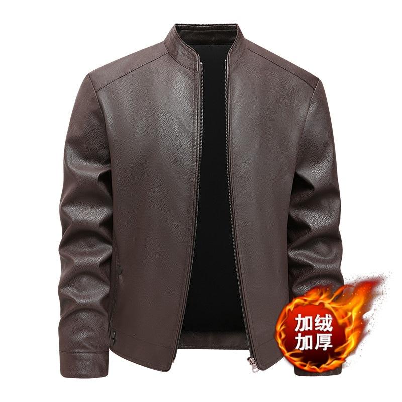 Men's leather jacket spring and autumn trend handsome slim short youth leather jacket men pu