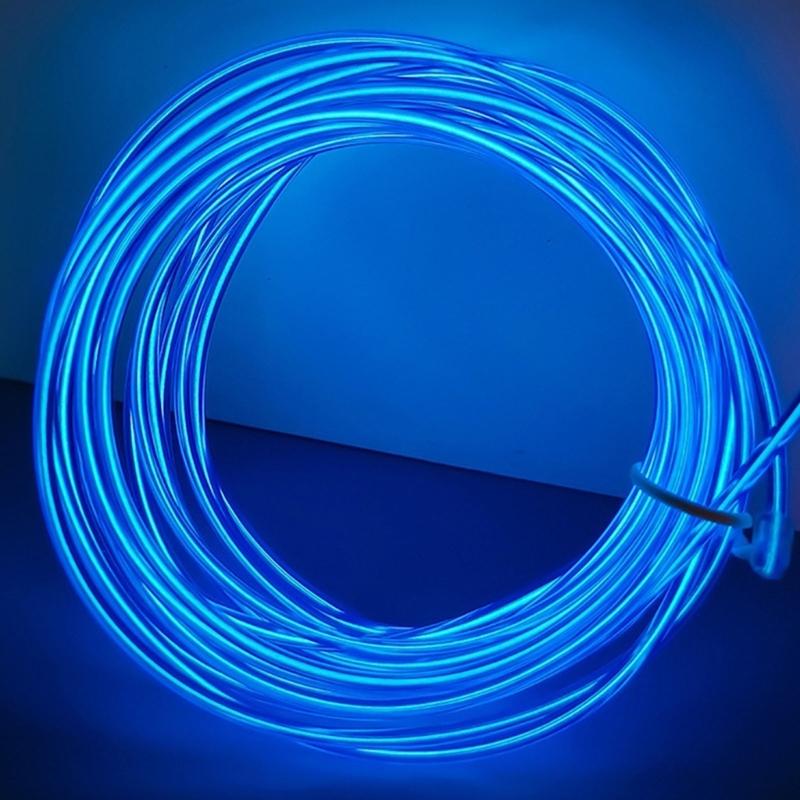 Portable Battery Pack String Light Strips Glow EL Wire Cable LED String Light Dances Party Clothing Luminously Decoration
