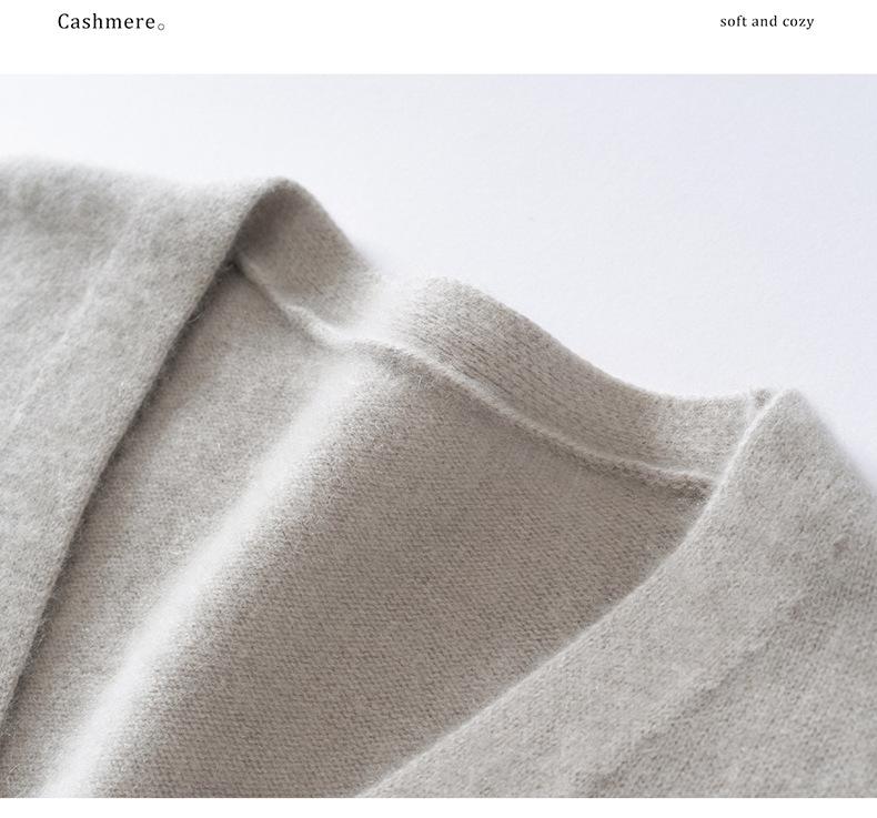 Autumn/Winter Luxury Cashmere Women's Versatile Knit Cardigan Coat