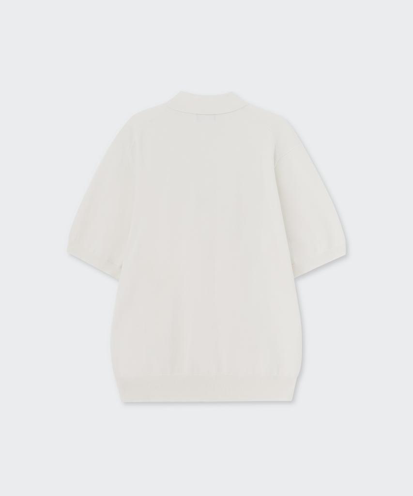 MUSINSA STANDARD Washable Supima Cotton Knitted Polo Shirt [Ivory]