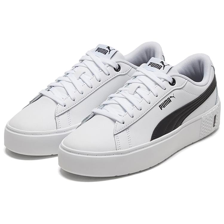 New PUMA Smash Platform V2 L 'White Black' Women's 373035-02