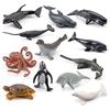 Assorted Ocean Creatures Model Collection With Lifelike Octopus Turtle Whale And Penguin Figures Ideal For Play And Educational Purposes