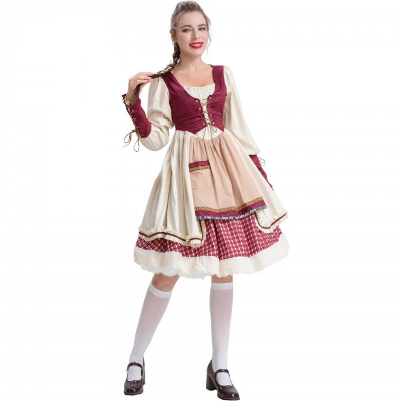 Wolf Grandma Stage Dress Halloween Party Costume Match Girl Cosplay Outfit Women S-XXL