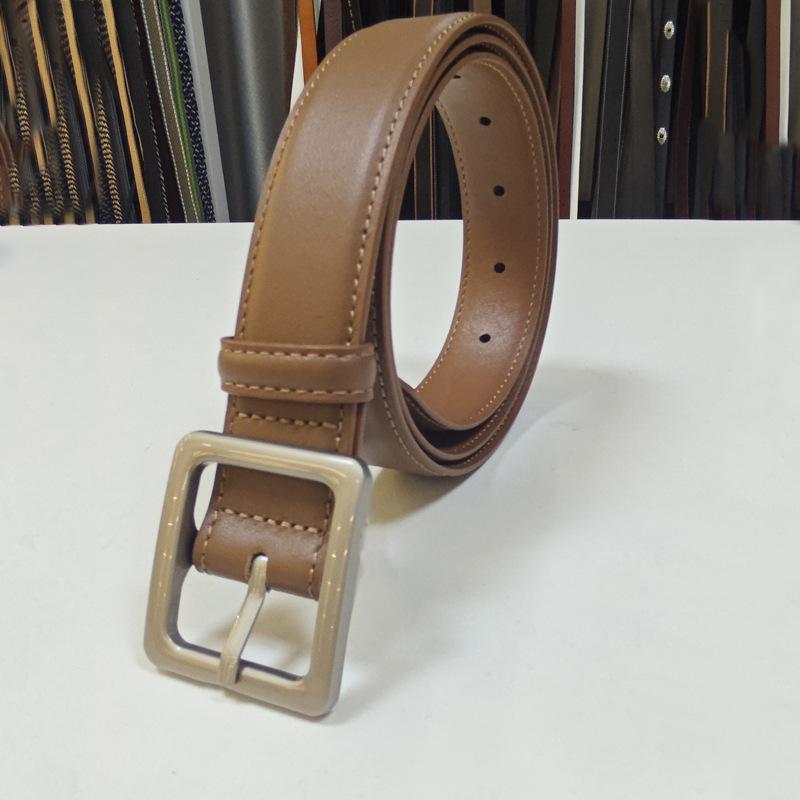 

elt ew version trendy women s pin buckle belt high-end sense simple casual versatile belt with trousers 103*2.8cm (supports customized size and color) коричневий