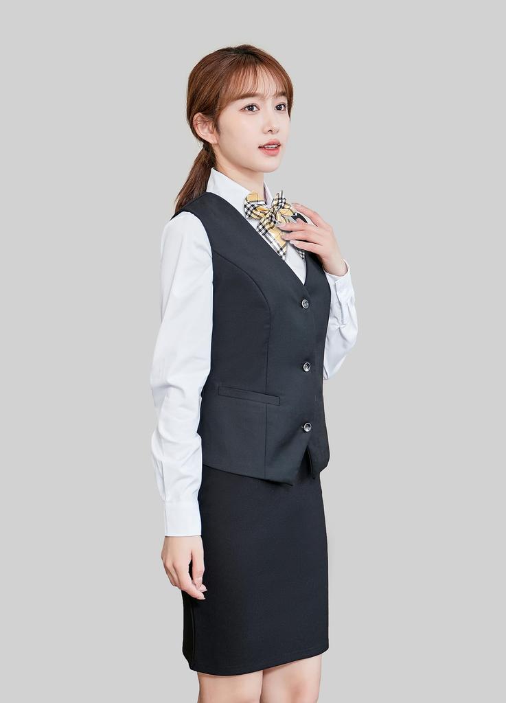 Office Lady Cosplay 4 Piece Set Authentic Office Worker Sexy Uniform Office Lady Costume Halloween Event Costume [Cedar Eight] Women's (M)