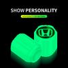 New 4PCS Luminous Car Tire Valve Cap Fluorescent Night Glowing Decor For Honda Civic