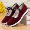 women cute round toe wine red spring slip on anti skid buckle strap flat shoes lady vintage summer black shoes ba443