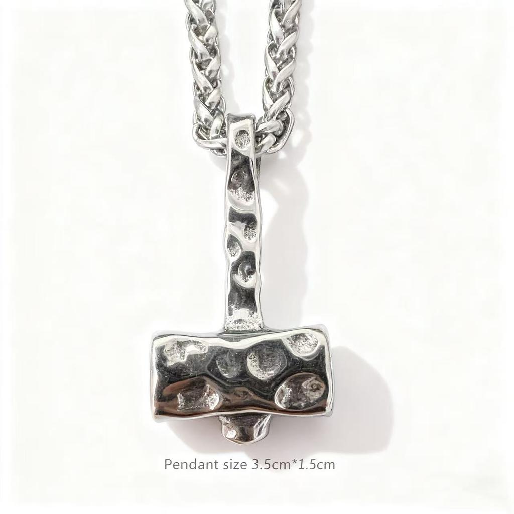 HNSP 316L Stainless Steel Viking Pendant Spear Necklace For Men Punk Style  Accessory